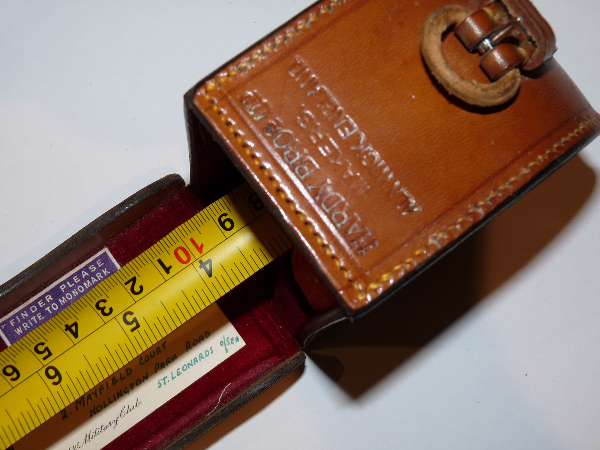 Hardy leather reel case for Perfects up to 3 3/8" diameter in fine original condition - Image 10