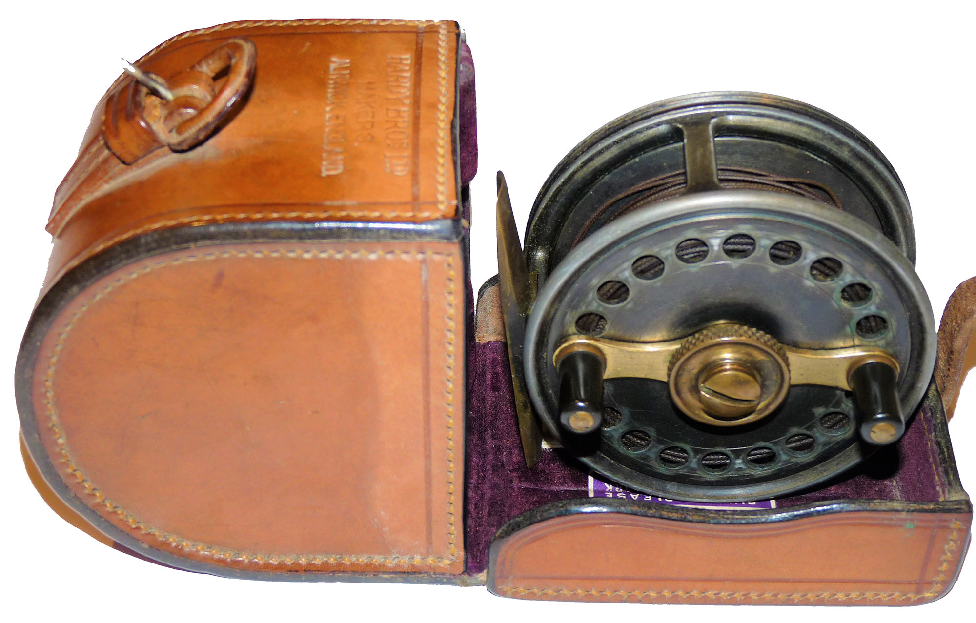 Hardy The Fortuna Fly Reel 3 1/2" 1924-1930 + Hardy leather case