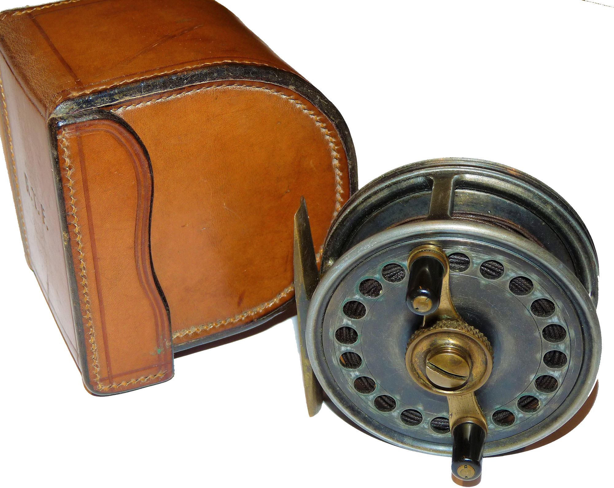 Hardy The Fortuna Fly Reel 3 1/2" 1924-1930 + Hardy leather case