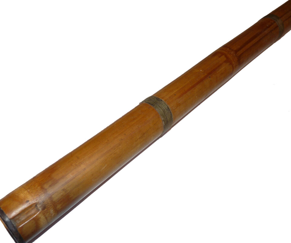 Alternative view of Hardy Bamboo rod tube rare 120cm c1900