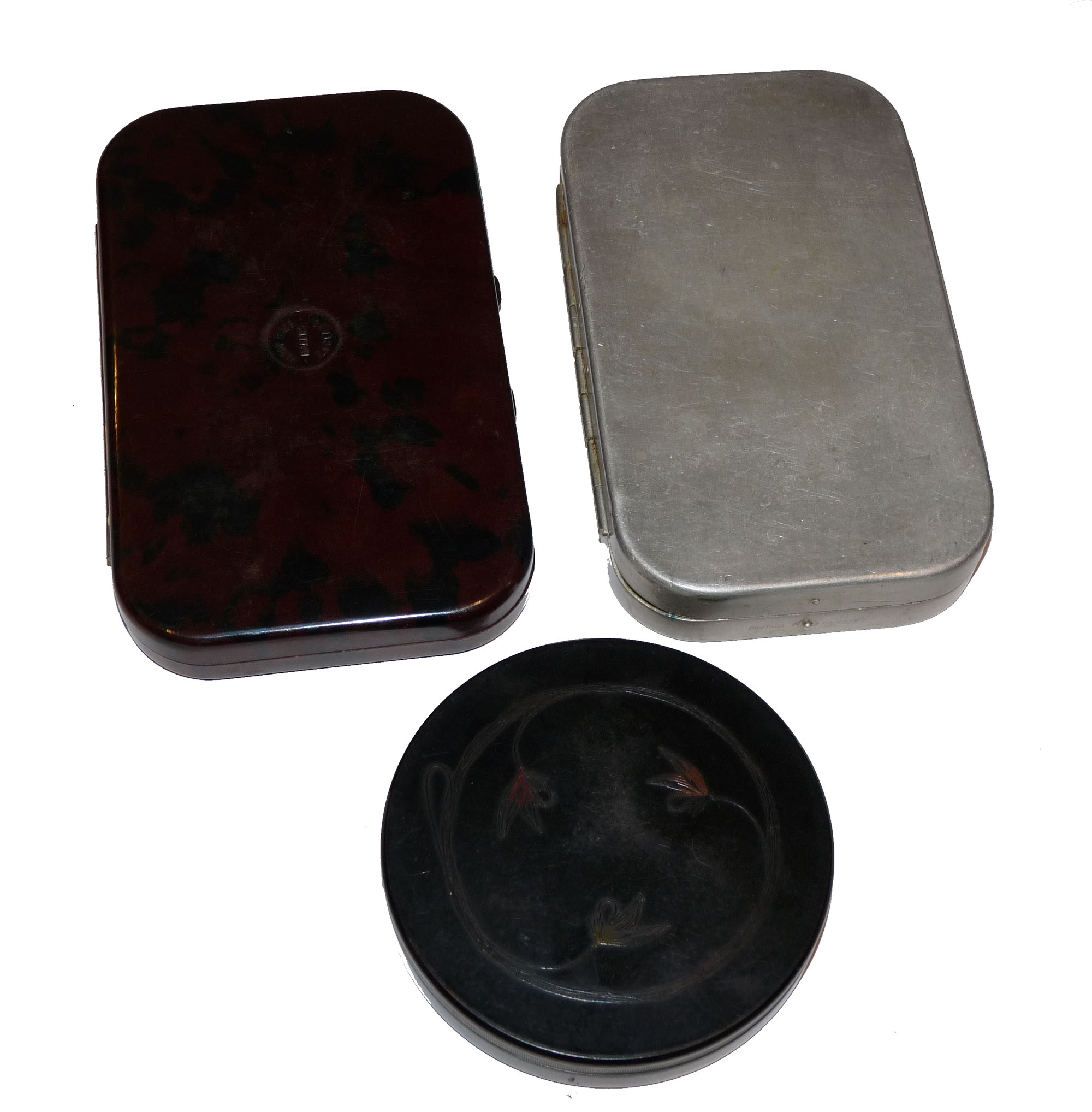 Trio of Hardy fly cases - Hardy oxblood Neroda, Hardy circular etc - Image 5
