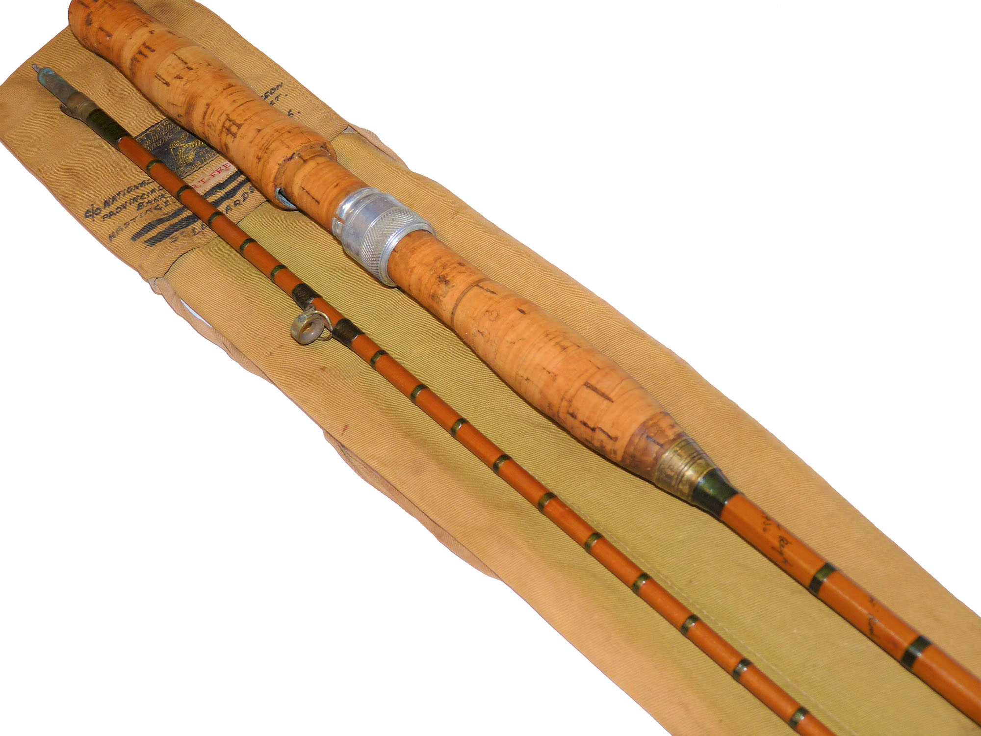 Hardy Victor two piece 8'8" cane spinning rod with bag - Image 5
