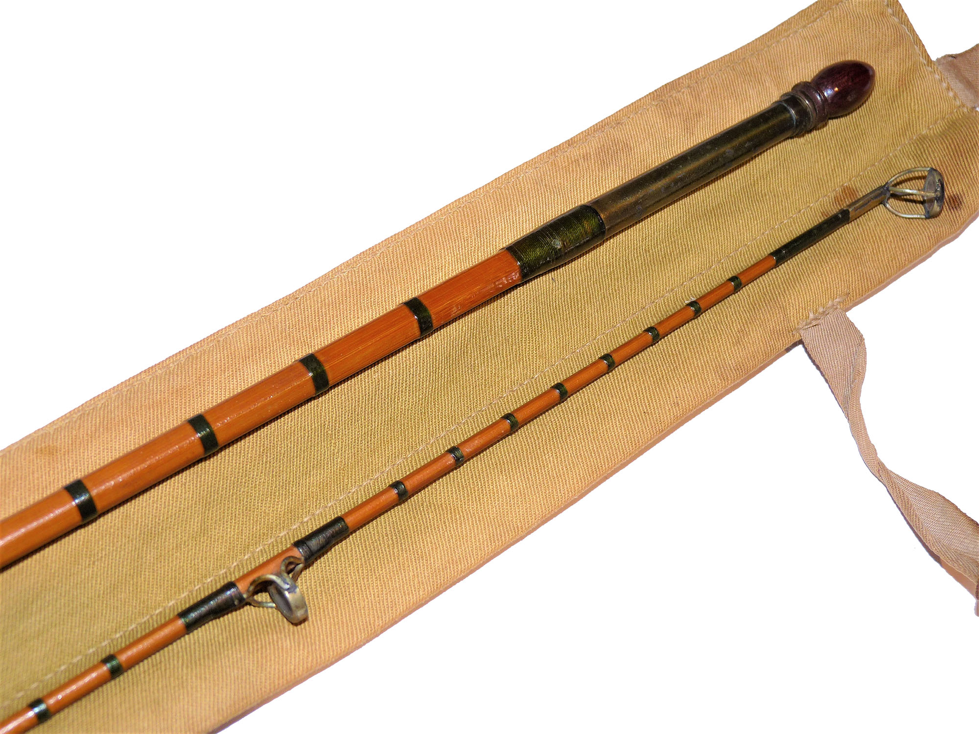 Hardy Victor two piece 8'8" cane spinning rod with bag - Image 4