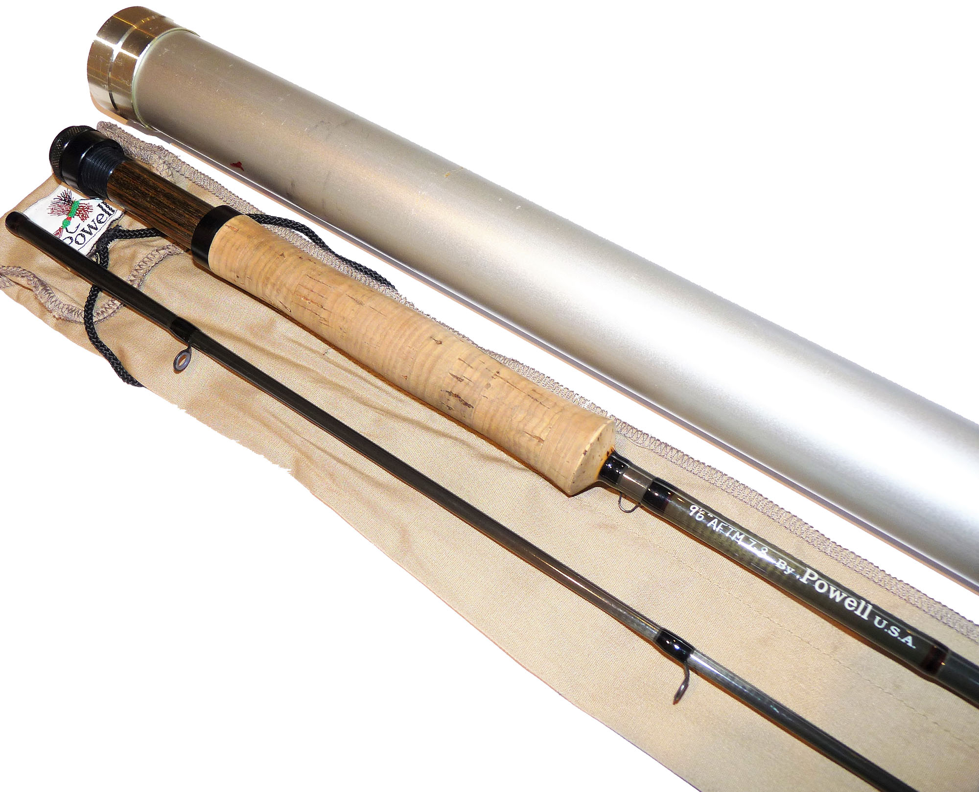 Bob Church & Co Ltd by Powell USA two piece 9'6" trout fly rod with bag and tube line #7/8 - Image 2