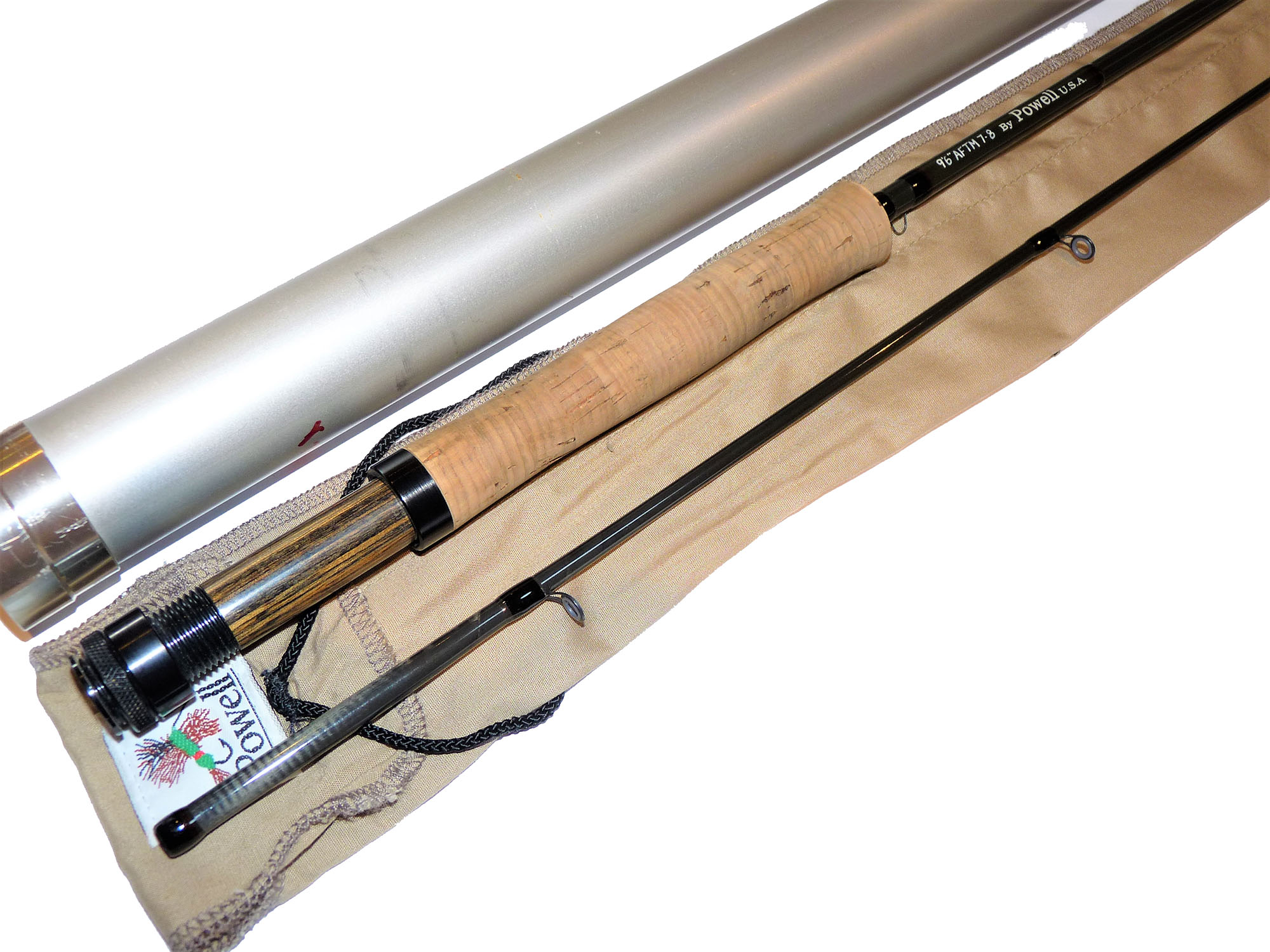 Bob Church & Co Ltd by Powell USA two piece 9'6" trout fly rod with bag and tube line #7/8 - Image 4