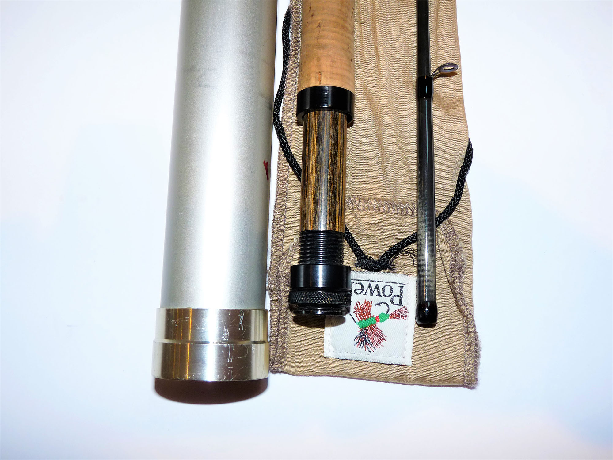 Bob Church & Co Ltd by Powell USA two piece 9'6" trout fly rod with bag and tube line #7/8 - Image 7