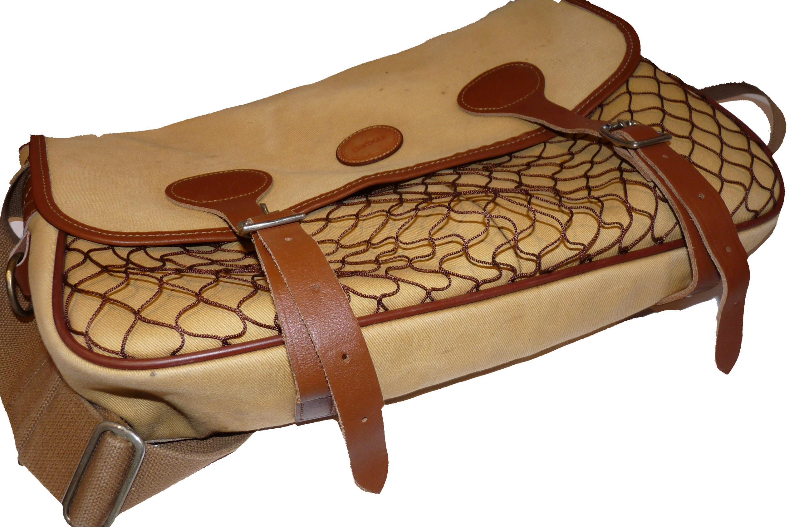Barbour leather and canvas trout fishing bag - Image 5