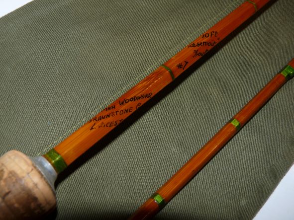 Norman Woodward Leicester 10' two piece split cane trout fly rod line #6 - Image 6