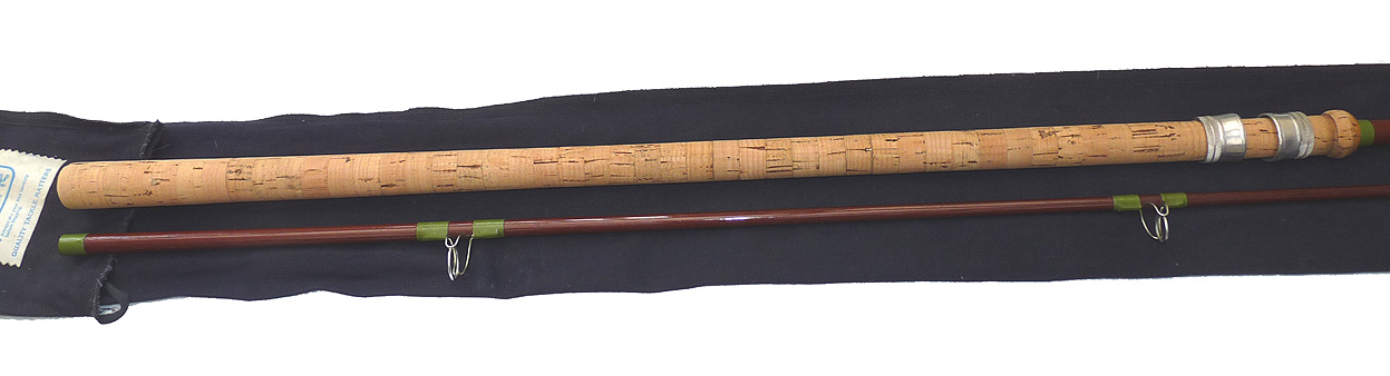 Barrie Rickards Piker Ten, 10’ two-piece vintage hollow glass pike rod white spigot ferrule - Image 3