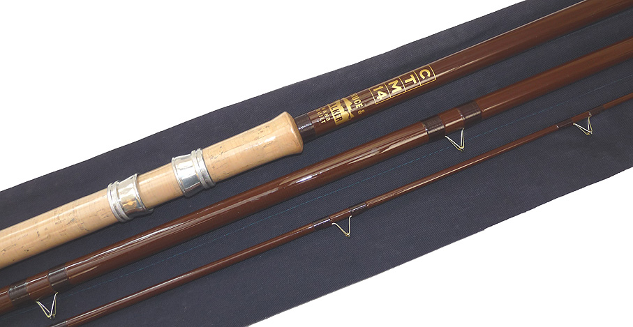 Bruce & Walker CTM14, 14’ 3-piece hollow glass match or float rod,mint in bag, vintage fishing