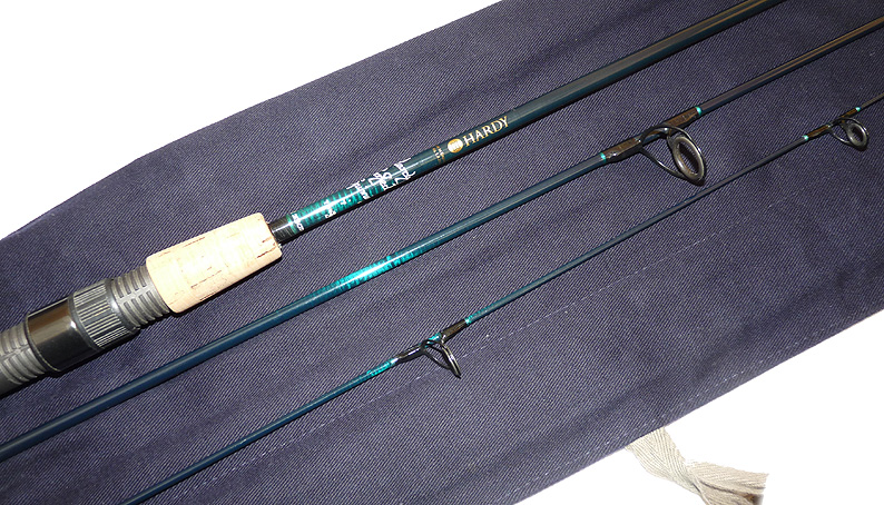 Hardy Perfection Spinning 7' three piece carbon rod 7-24 grm casting, trout perch, rare model