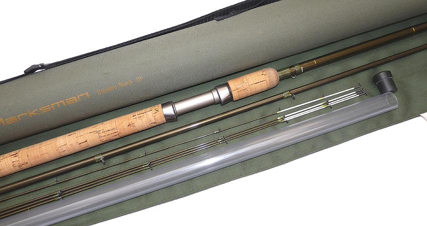 Hardy Marksman Ultralite Bomb Rod 10' two piece + 4 carbon tips, bream tench silvers. bag + tube