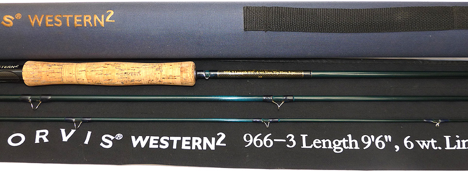 Orvis Western 2, 9'6" two piece carbon trout fly rod #6, Tip Flex with bag and tube - Image 3