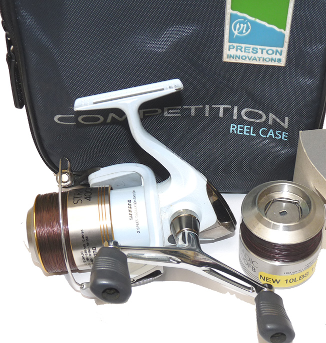 Shimano Stradic 4000 FB fishing reel with spare spool and box, float feeder spin fishing - Image 4