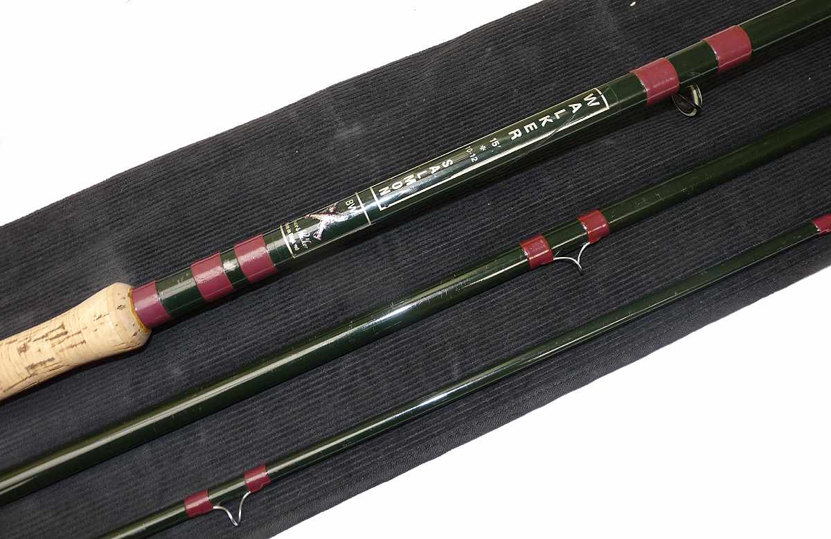 Bruce & Walker salmon 15' 3 pce tubular carbon fly rod #10-12 with bag