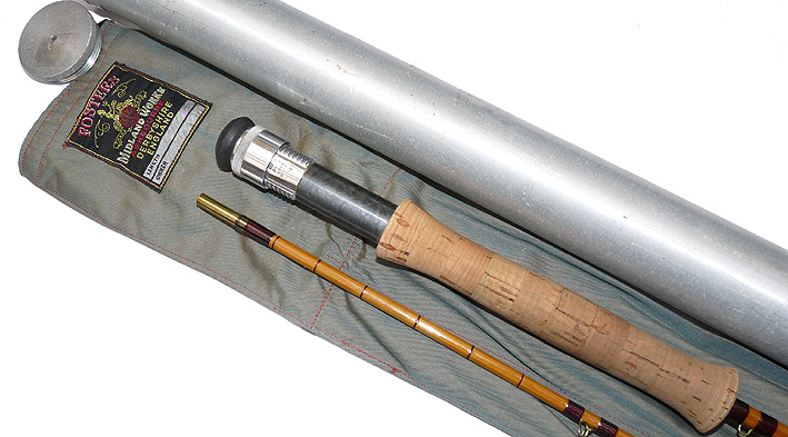 Fosters of Ashbourne England The AEM rod, 8' 2 pce split cane trout fly rod #5/6, superb