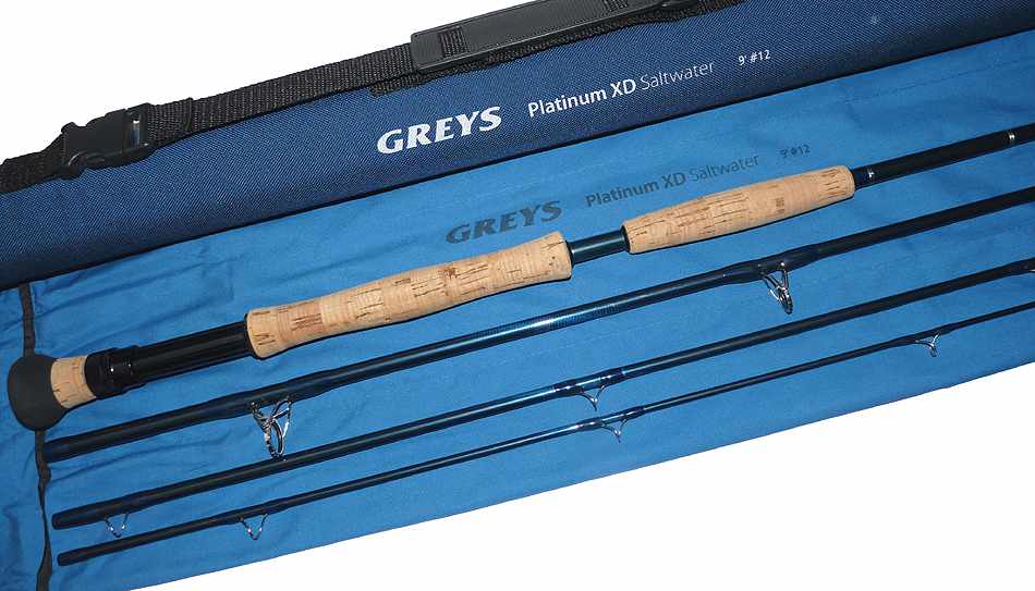 Greys Platinum XD Saltwater 9' 4 pce carbon fly rod with bag and tube, pike