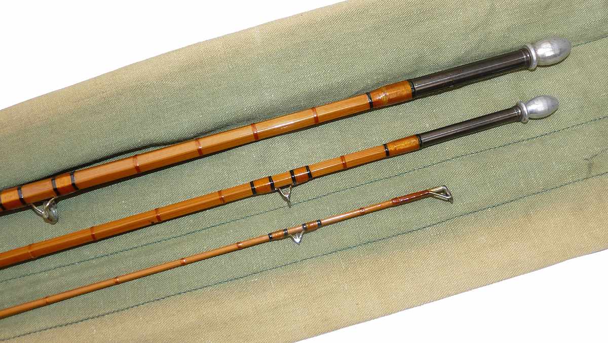 Hardy Hollolight Hollokona 8' 3 pce split cane trout fly rod #5 ,1.5 short tip but rare - Image 4