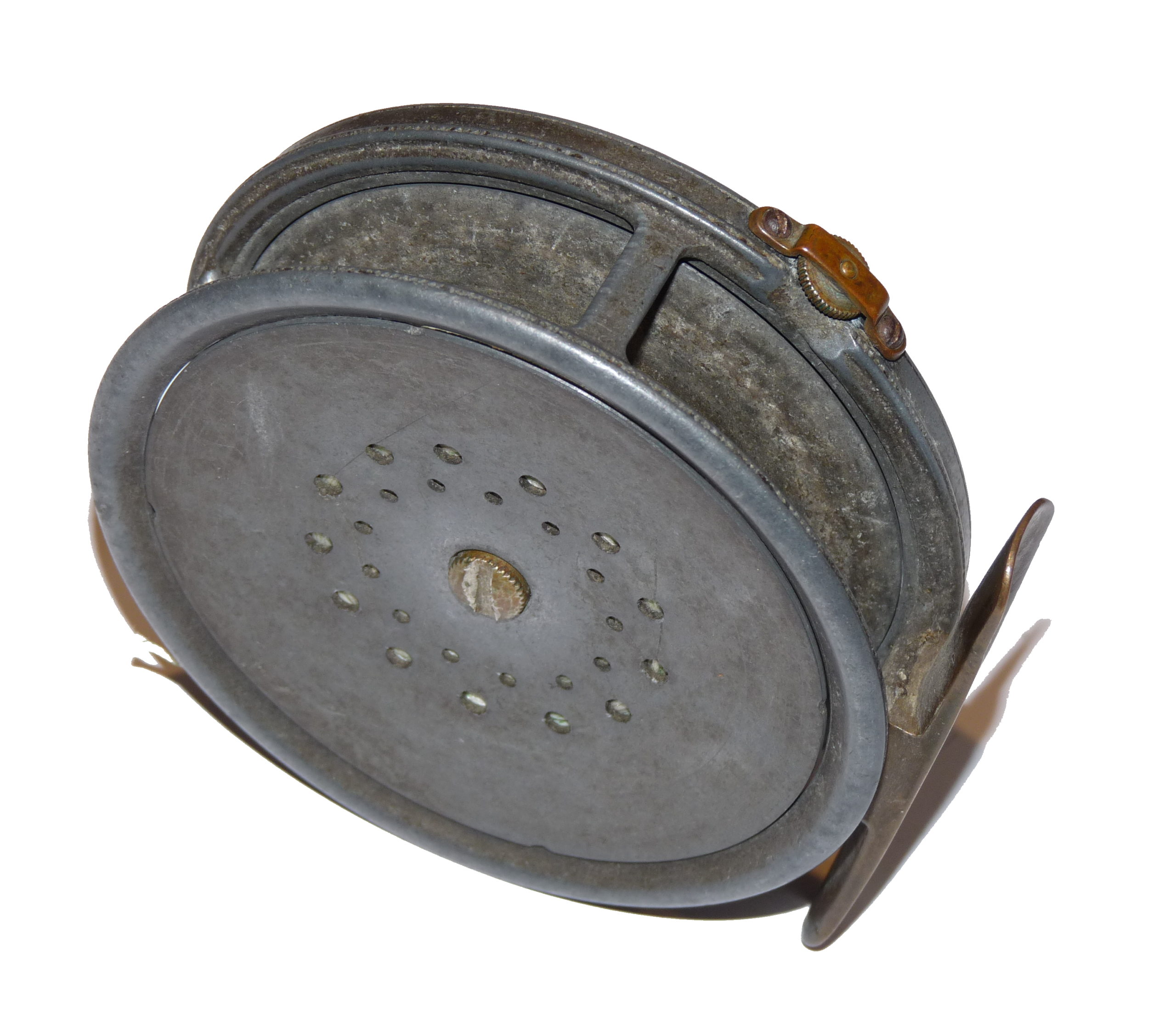 Hardy Perfect 3 7/8" trout fly reel 1905 rare size with fault - Image 2
