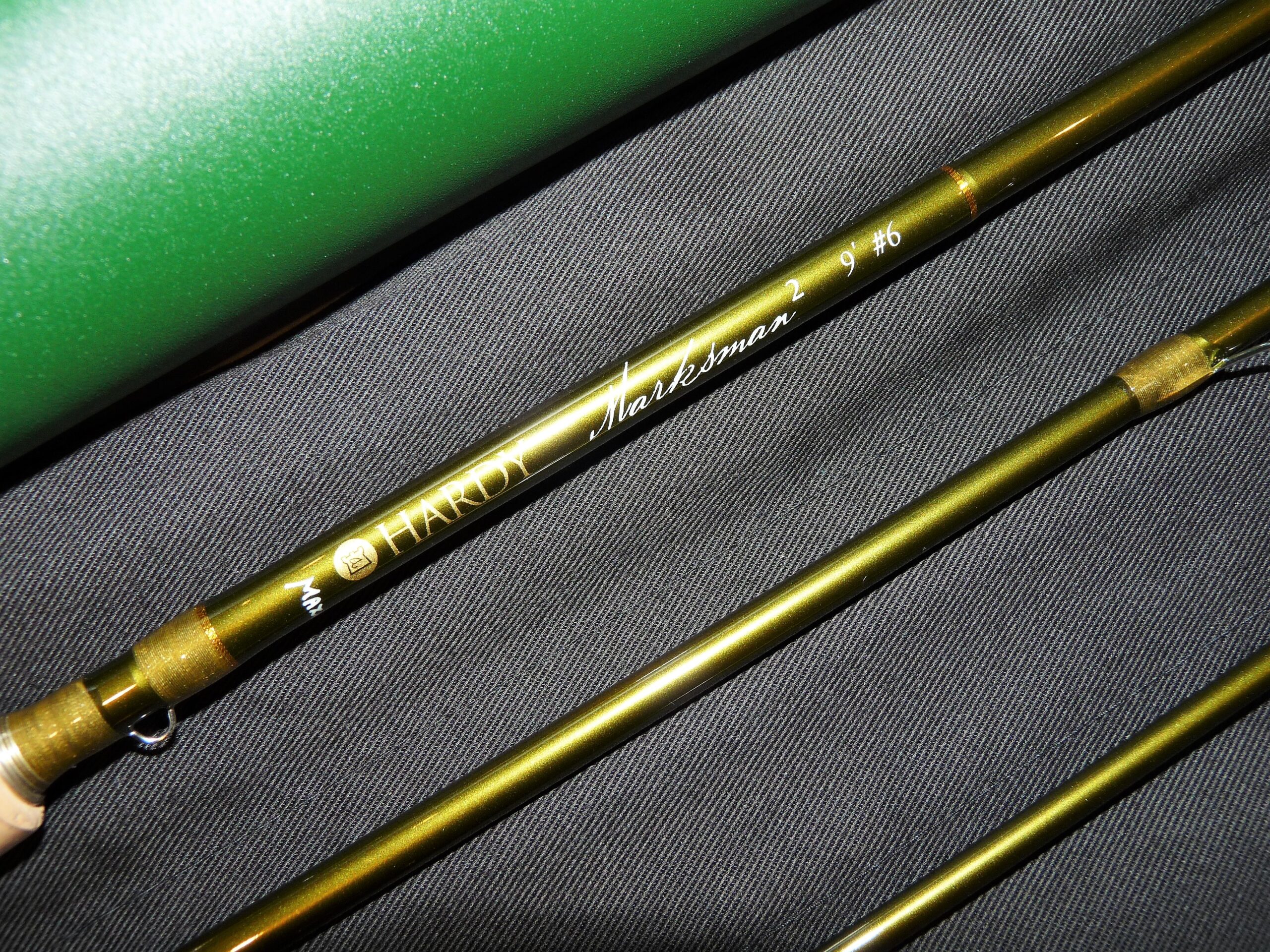 Hardy Marksman 2 trout fly rod 9' 6" with bag #6, tube + tags mint unused - Image 2