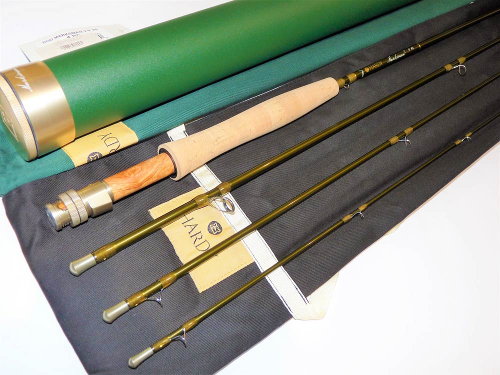 Hardy Marksman 2 trout fly rod 9' 6" with bag, tube and tags unused