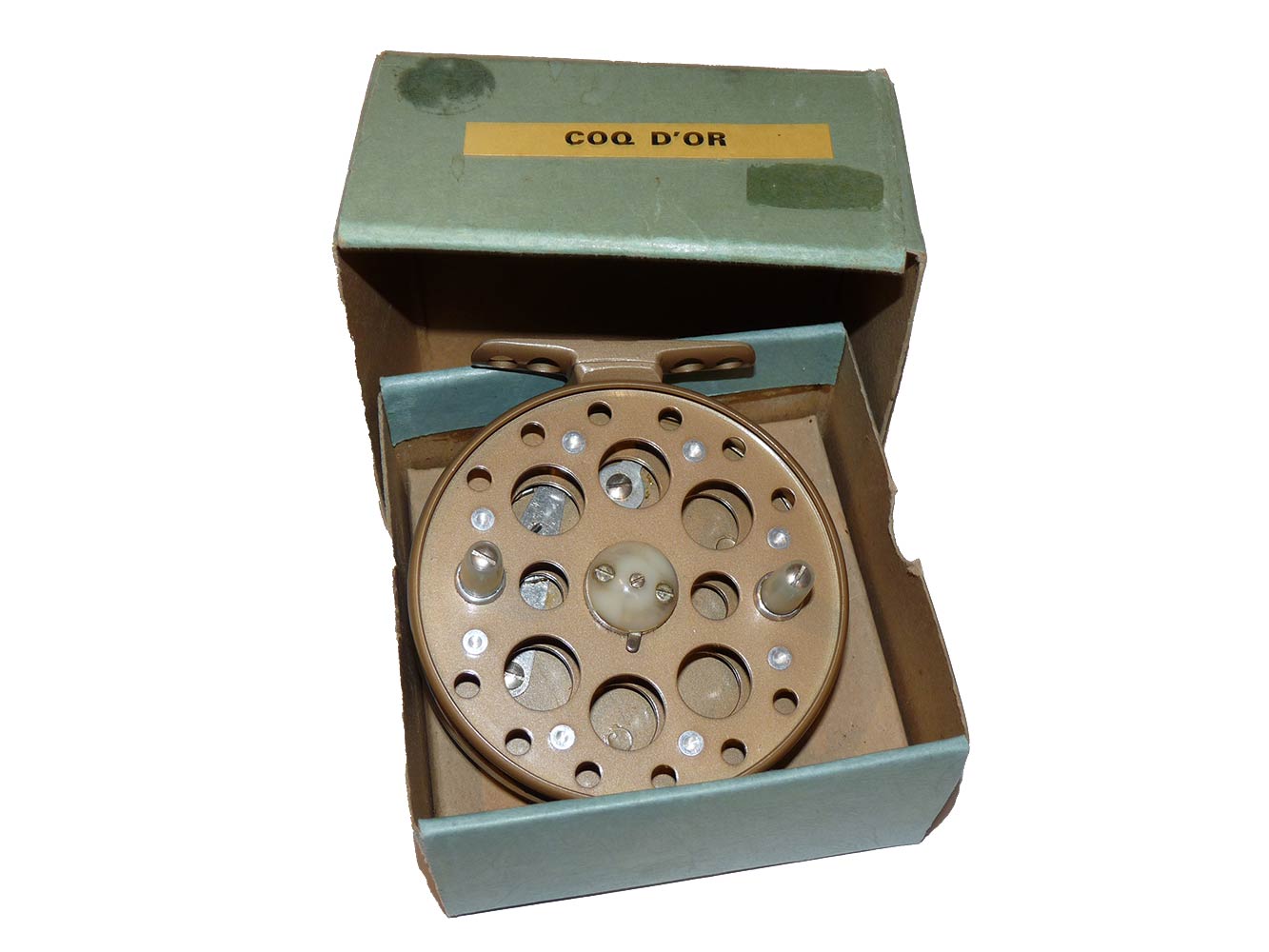 Grice & Young Cog D'Or 4 3/8" centrepin trotting reel with box