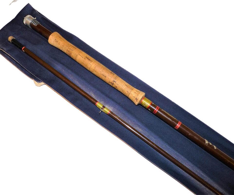 Alternative view of Hardy Richard Walker 2 piece Reservoir Superlite 9' 3" rod line #7/8