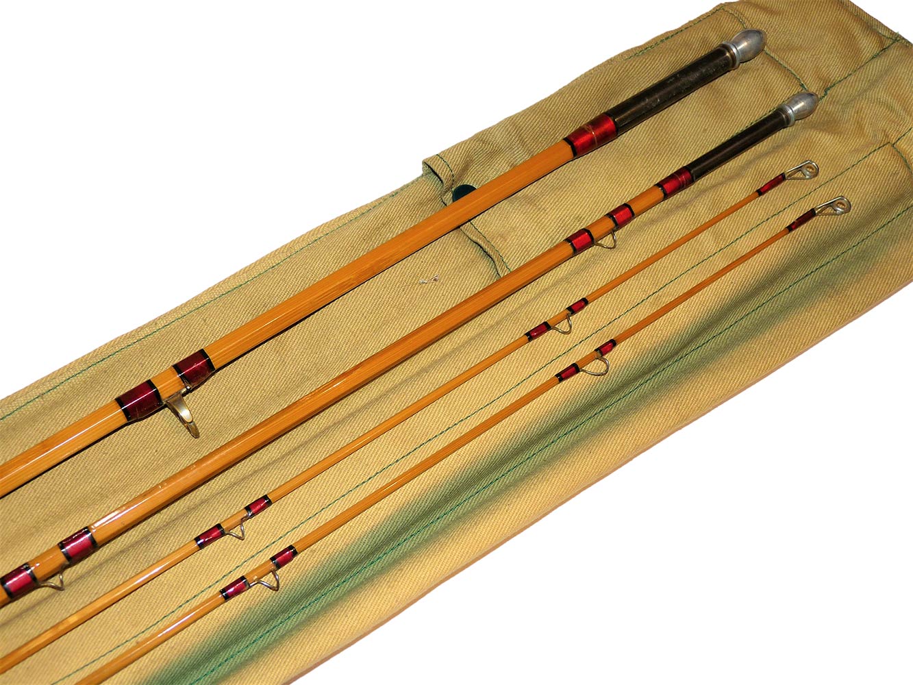 Hardy Salmon Deluxe 9' 6, 3 piece cane rod with spare tip #7