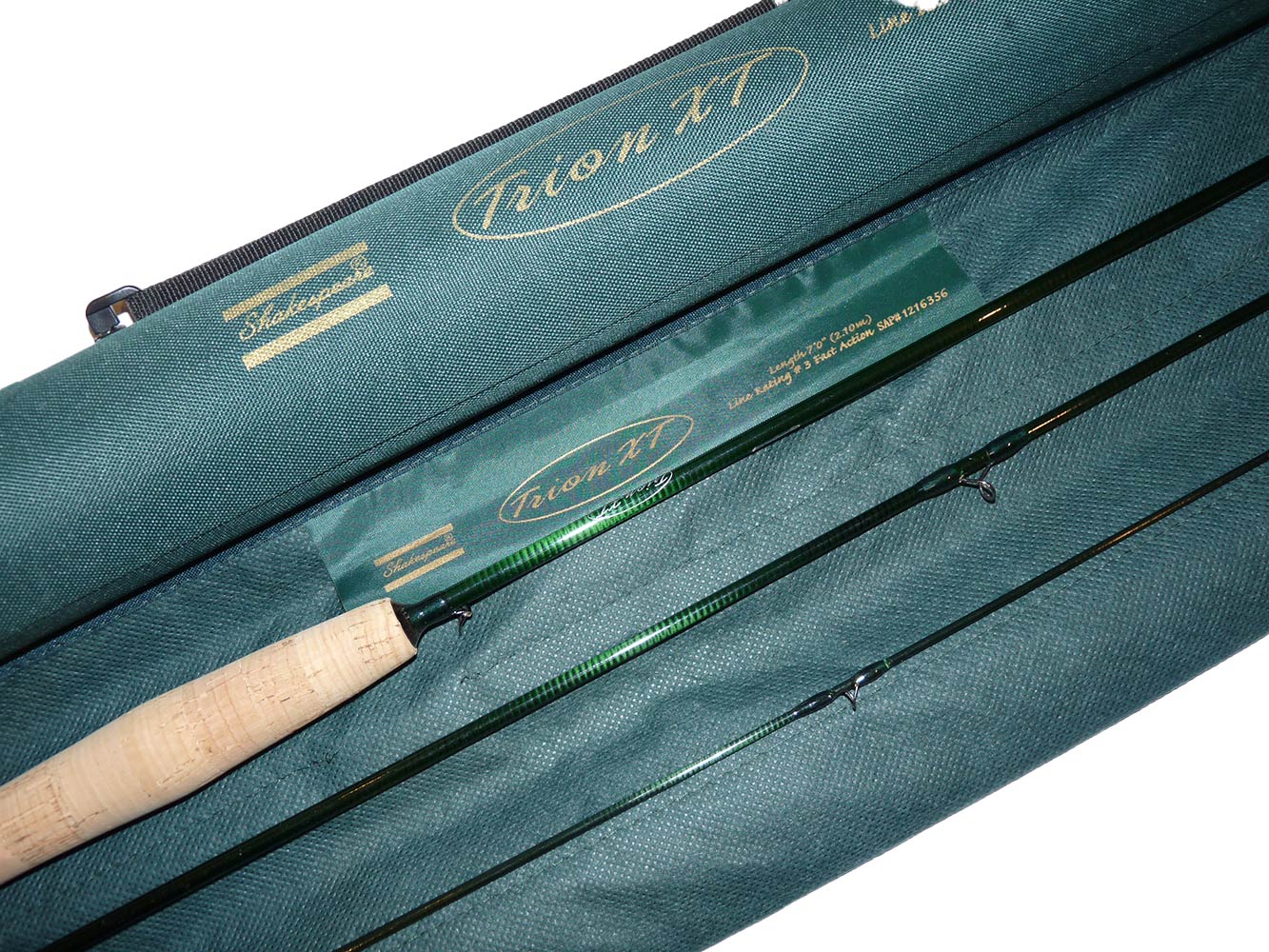 Shakespeare Trion XT 7' line #3 trout fly rod in case