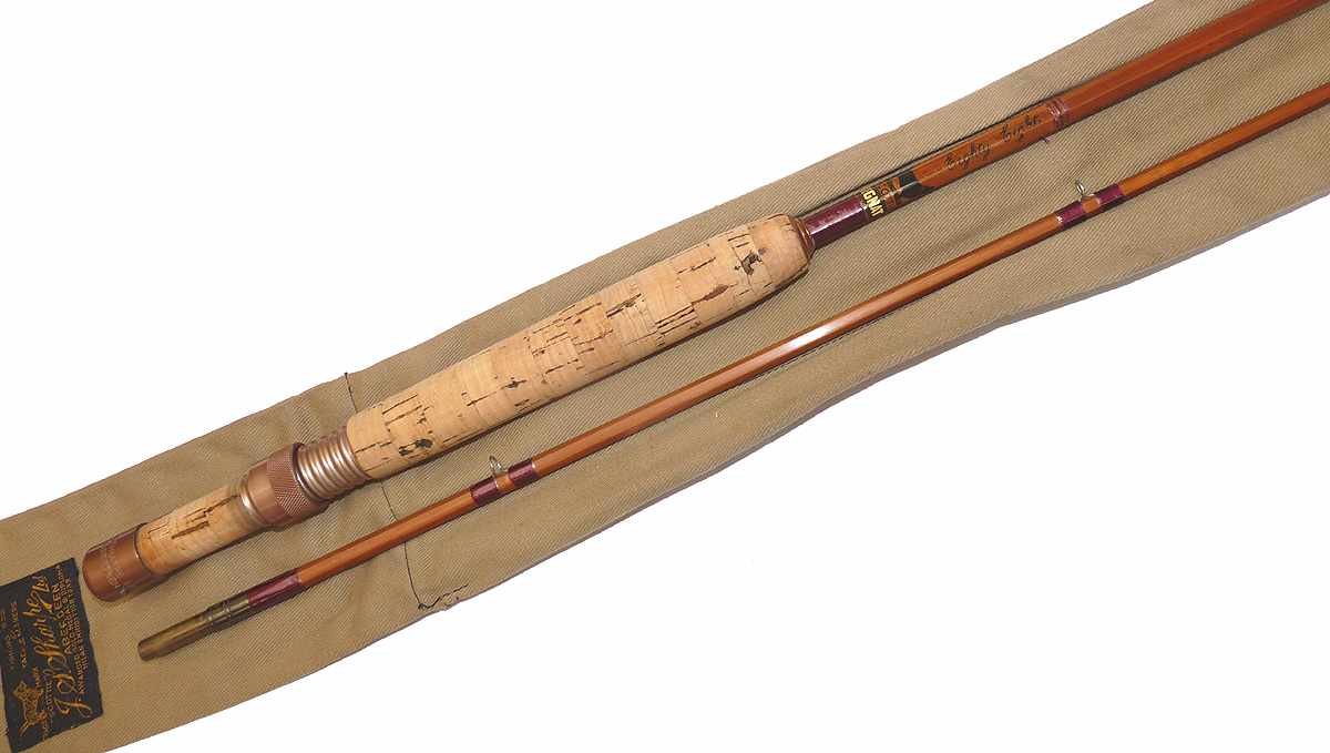 J S Sharpe Aberdeen Eighty Eight 8'8" impregnated split cane fly rod #5/6 with bag