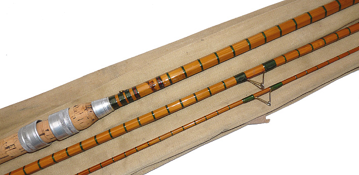 Fosters The Roach Perfection 11' 3 pice split cane Avon rod ready to fish