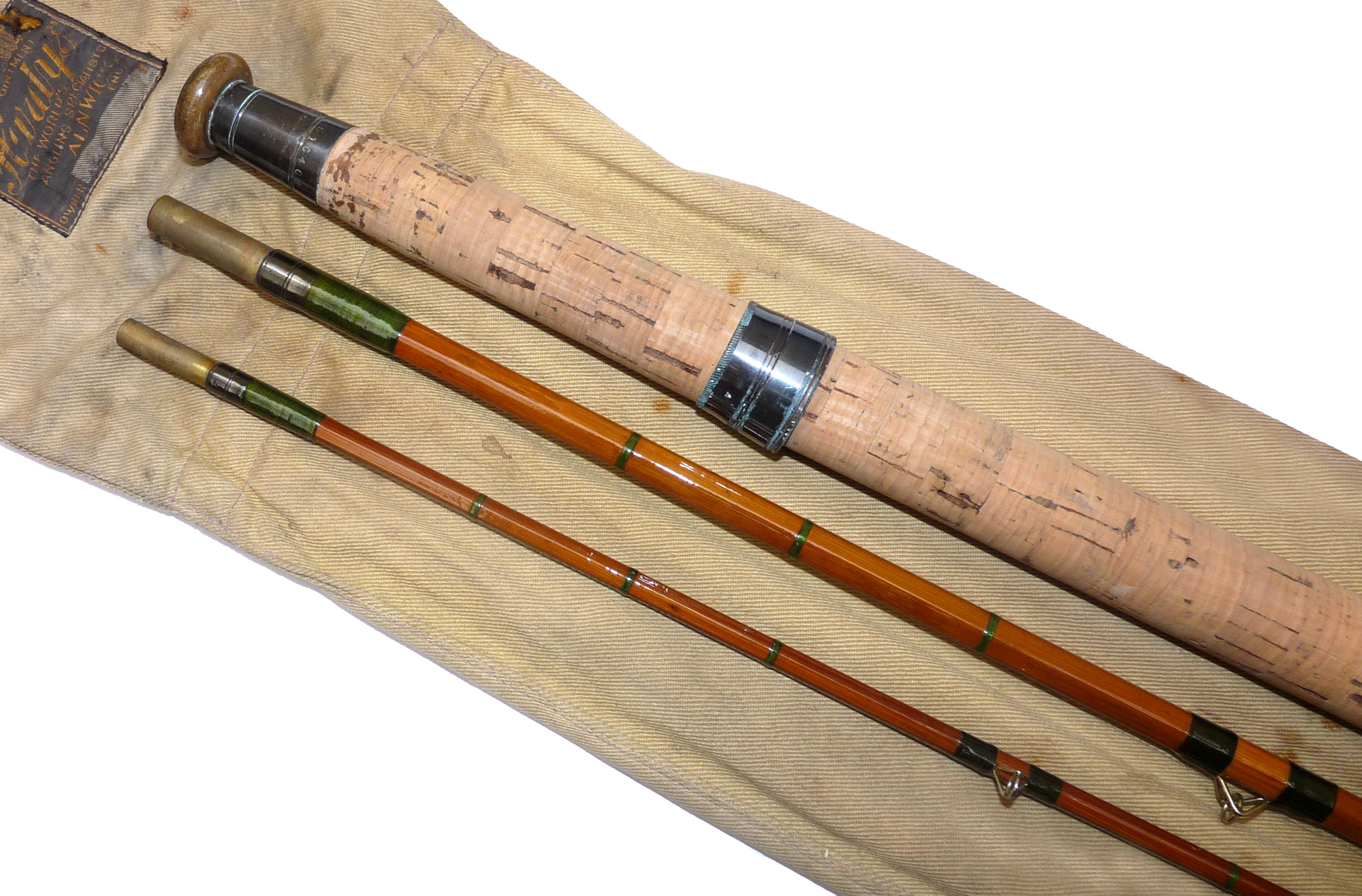 Hardy FWK Wallis 10'6" cane rod whole cane butt, refurbished, short tip - Image 5