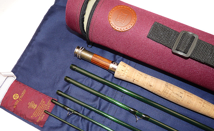 Hardy Gem Smuggler 8'6" 6 pce travel carbon fly rod #5 with bag & Hardy tube