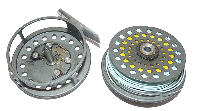 Hardy JLH Ultralite #6 disc drag fly reel + line + Hardy neoprene case LHW RHW - Image 3
