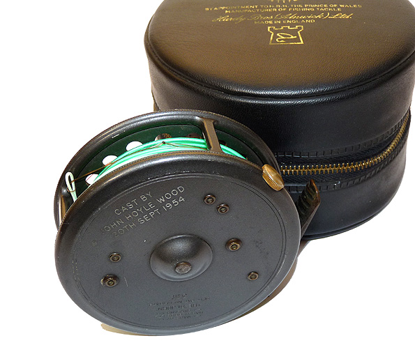 Hardy St John 3-7/8" alloy fly reel stamped Cast by John Hoyle Wood 1954 - Image 4
