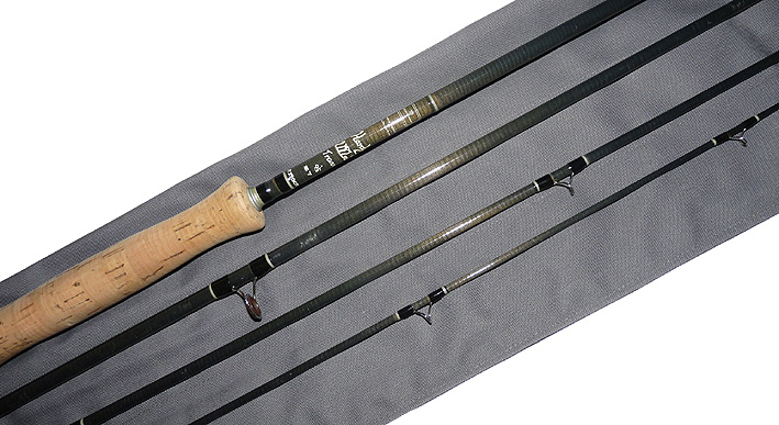 Hardy Ultralite Travel 9'6" 4 piece carbon fly rod #7 with bag. rare model - Image 5