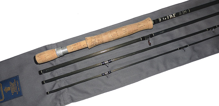 Hardy Ultralite Travel 9'6" 4 piece carbon fly rod #7 with bag. rare model - Image 3