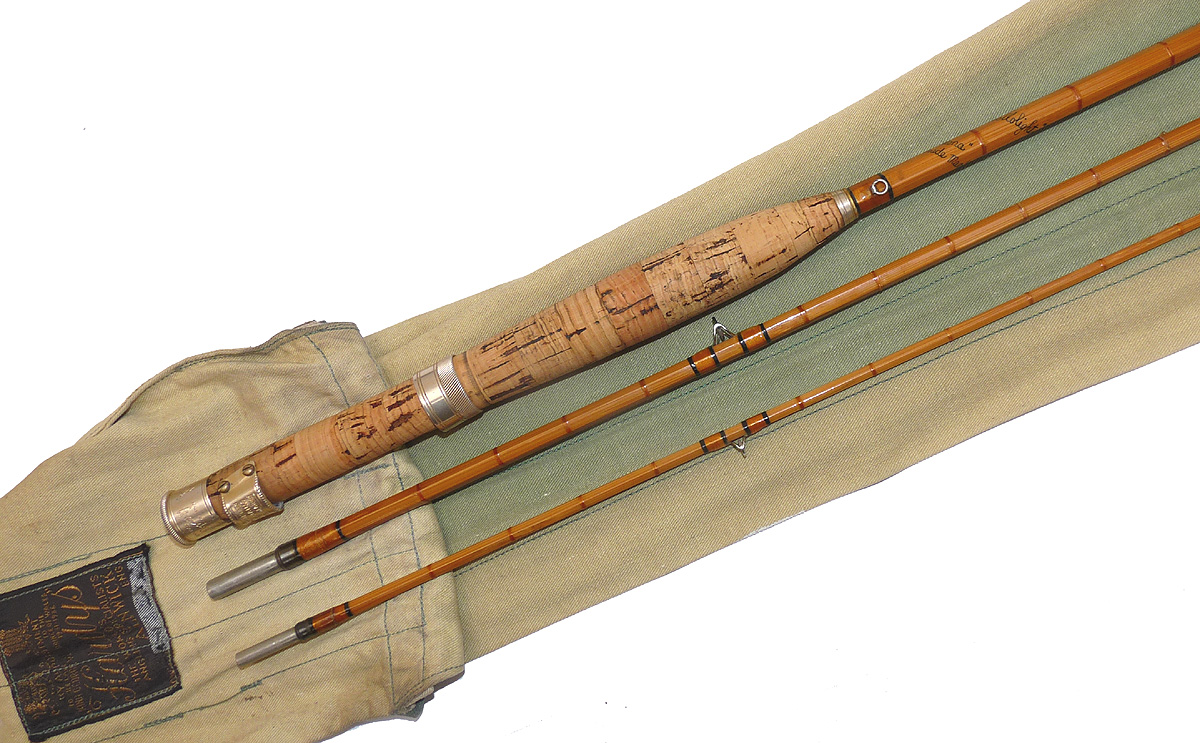 Hardy Hollolight Hollokona 8' 3 pce split cane trout fly rod #5 ,1.5 short tip but rare
