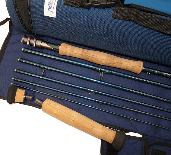 Partridge 9'6" 6 pce carbon travel fly rod #10 fresh saltwater + 2 extensions + tube - Image 3