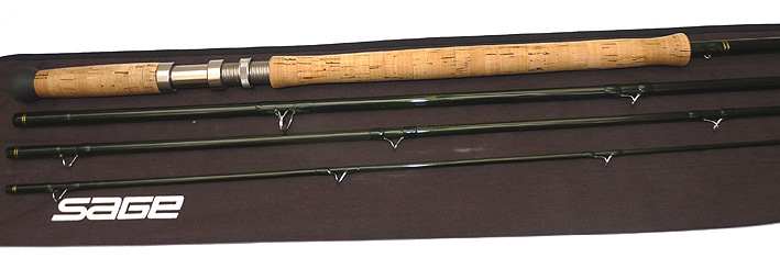 Sage Graphite 1V. 15'1" 4 pce salmon fly rod #10, Spey overhead casting with bag - Image 6