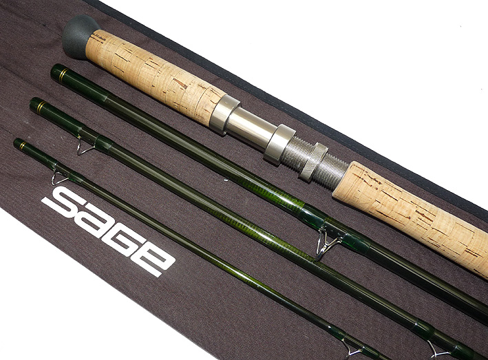 Sage Graphite 1V. 15'1" 4 pce salmon fly rod #10, Spey overhead casting with bag
