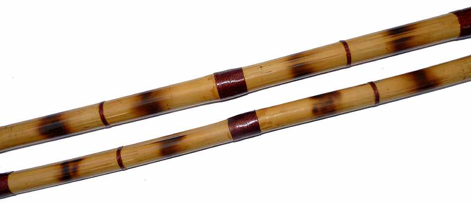Bamboo traditional 8' 2pce landing net handle with brass fittings - Image 4