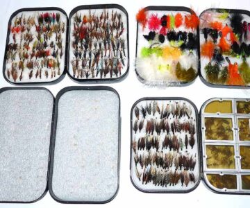 4 Wheatley black edition alloy pocket fly boxes and 100's of flies