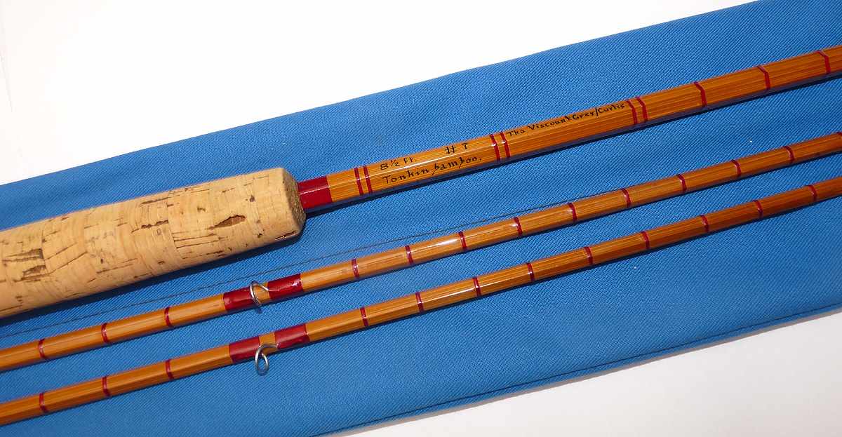 Dennis Bailey The Viscount Grey/Curtis 8'6" #7 twin tip Tonkin bamboo split cane fly rod - Image 2