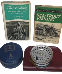 Hardy Marquis Salmon No2 reel + 2 books Falkus, Parker + fly wallet