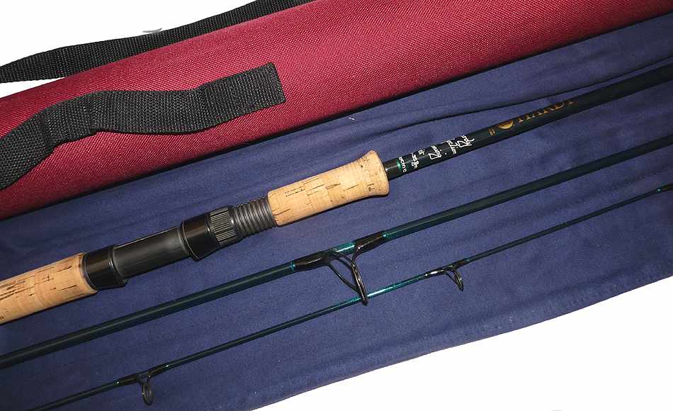 Hardy Perfection Spinning 9'6" 3 pce carbon rod with bag & tube