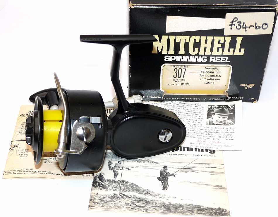 Mitchell 307 vintage spinning reel mint in box old shop stock