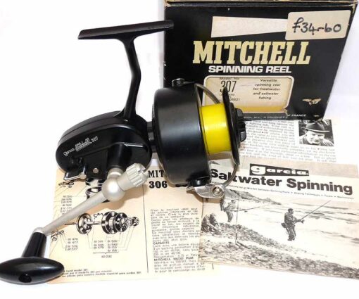 Mitchell 307 vintage spinning reel mint in box old shop stock