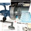 Mitchell 499 salt water surf RHW reel, mint boxed old shop stock
