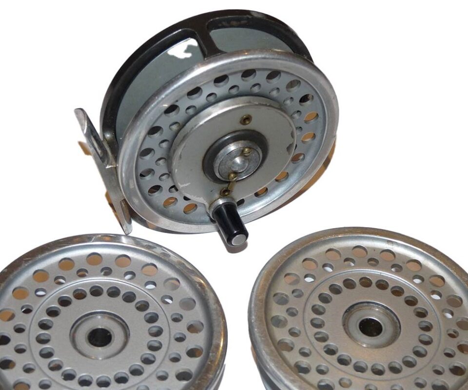 Hardy Marquis multiplier #6 reel with 2 spare spools